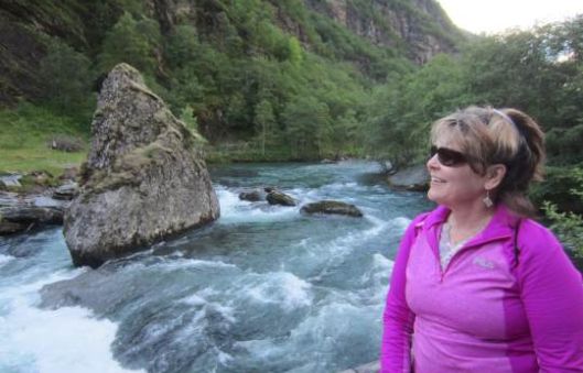 Breathtaking fjord views from hotel balcony in Flåm
